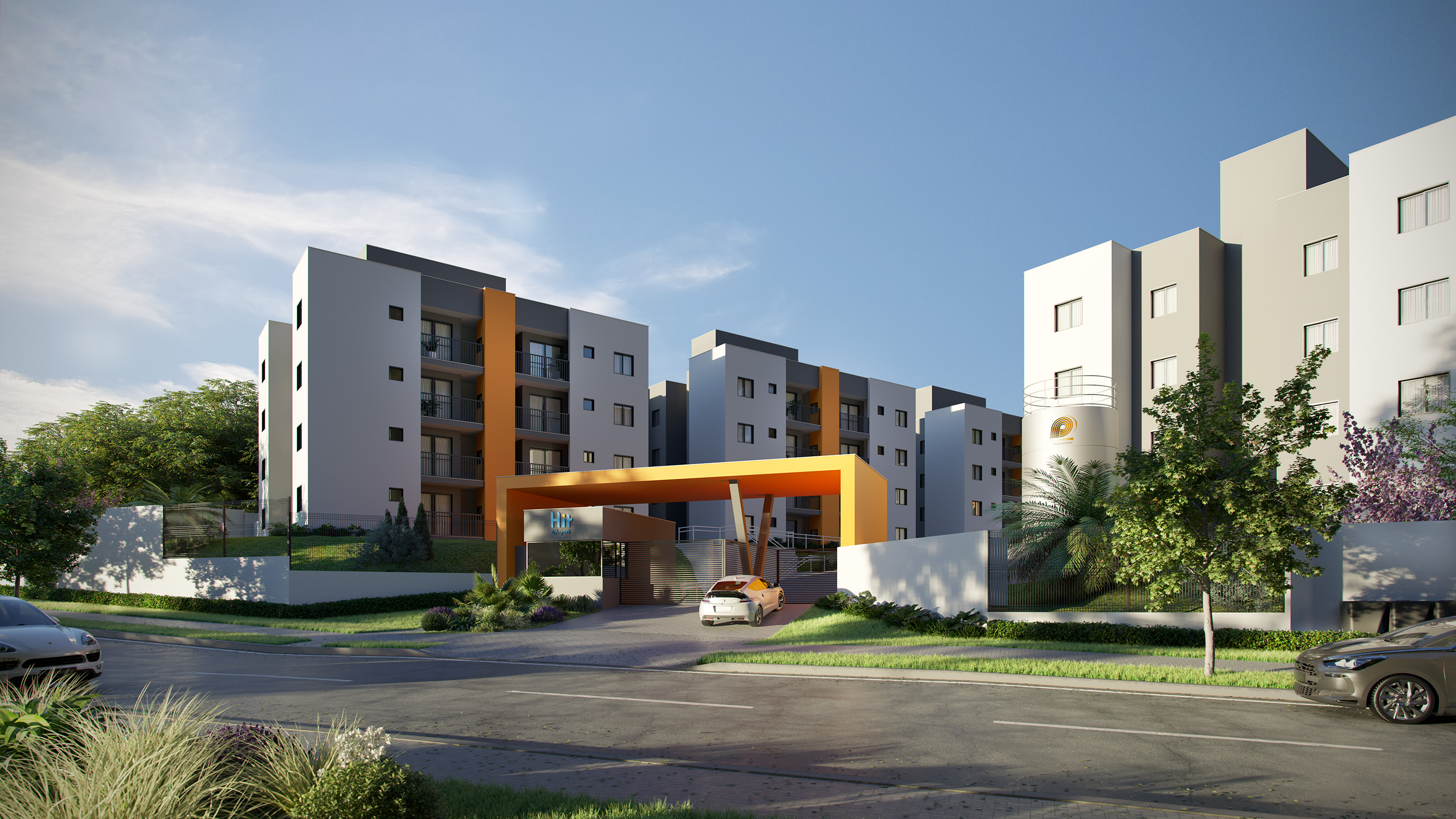 Render diurno da fachada do HIT Weigert